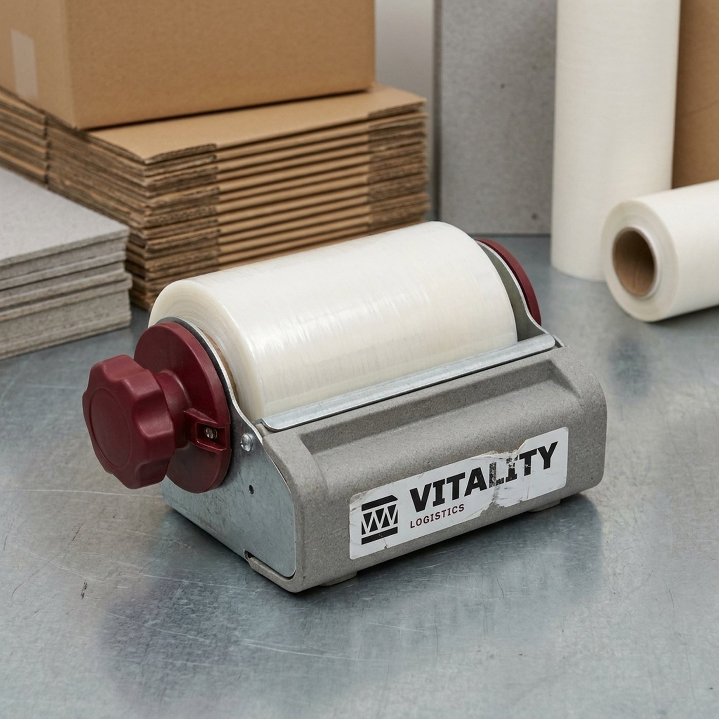 ROUTE Stretch Film Dispenser u2014 handheld, brake tension